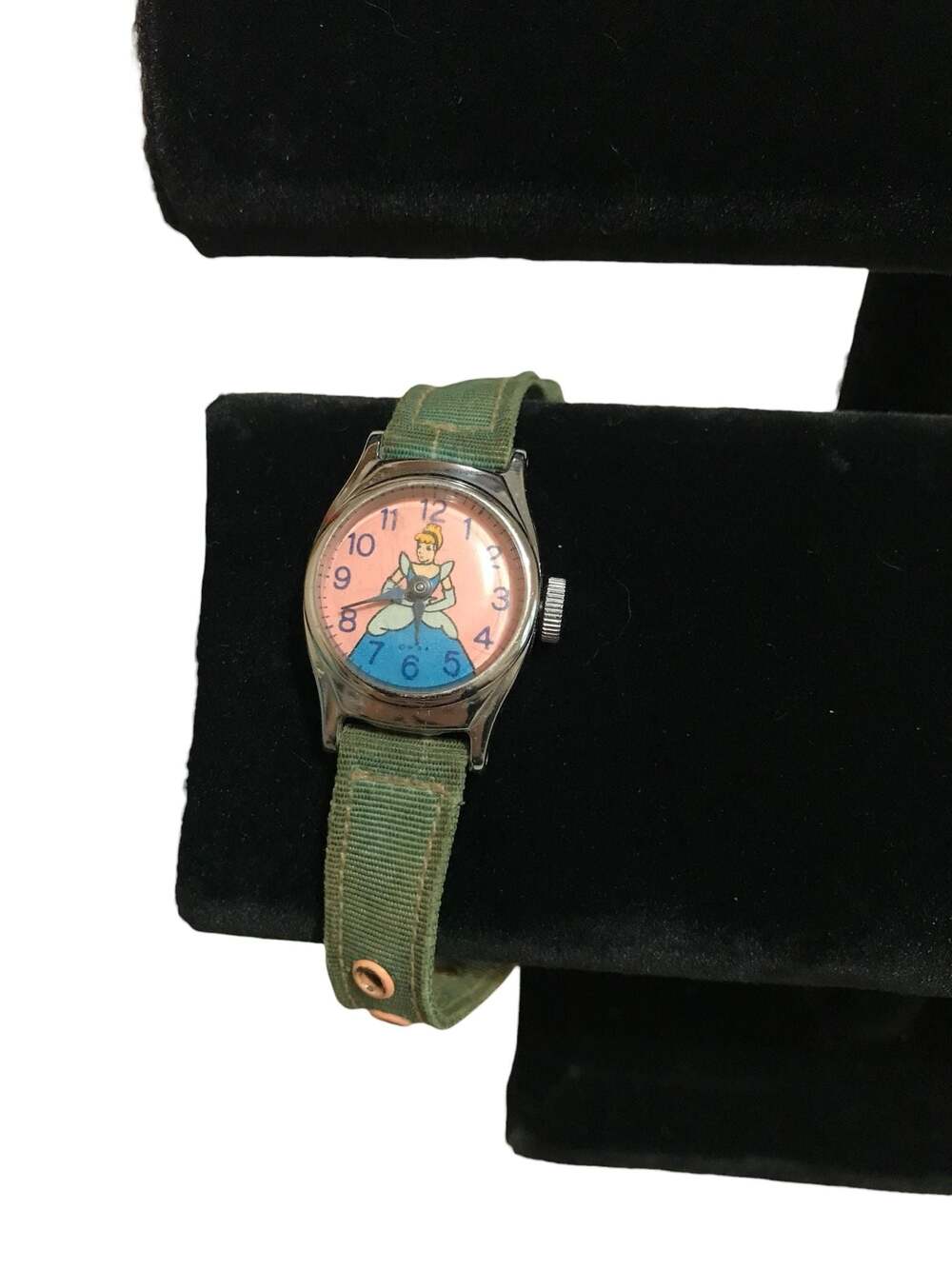 Vintage US Time Disney Cinderella Character Wristwatch 1950’s Manual FOR PARTS